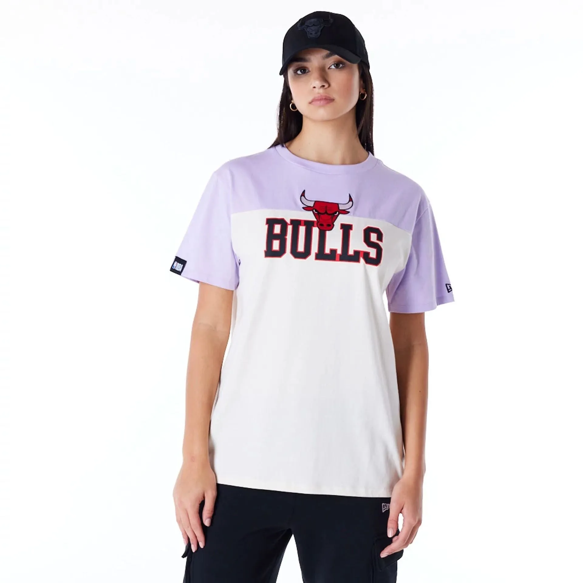 Chicago Bulls Womens NBA Pastel Purple Oversized T-Shirt
