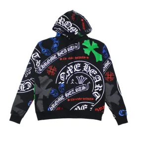 Chrome Hearts "Multicolor Logo Stencil" Hoodie Black