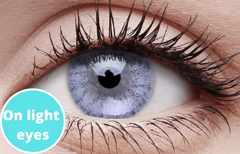 Cloudy Blue Coloured Contact Lenses