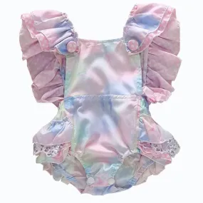 Colorful Sleeveless Floral Tutu Romper Jumpsuit