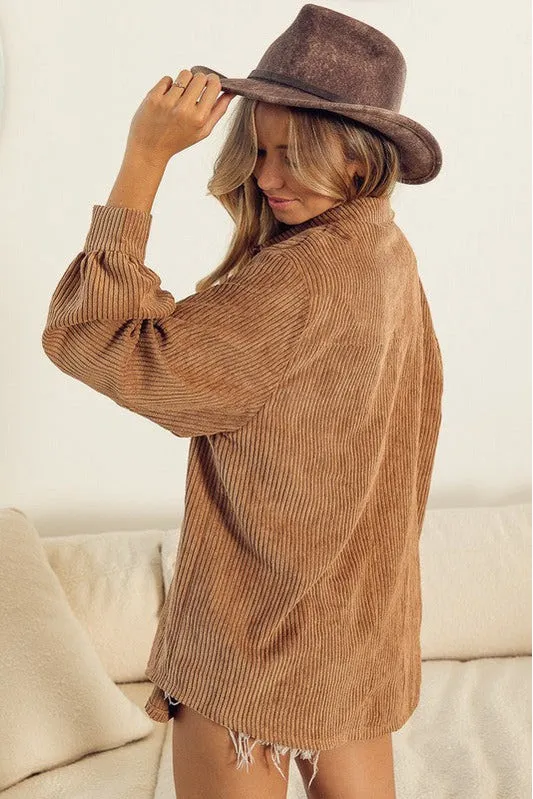 Corduroy Button Up Shacket