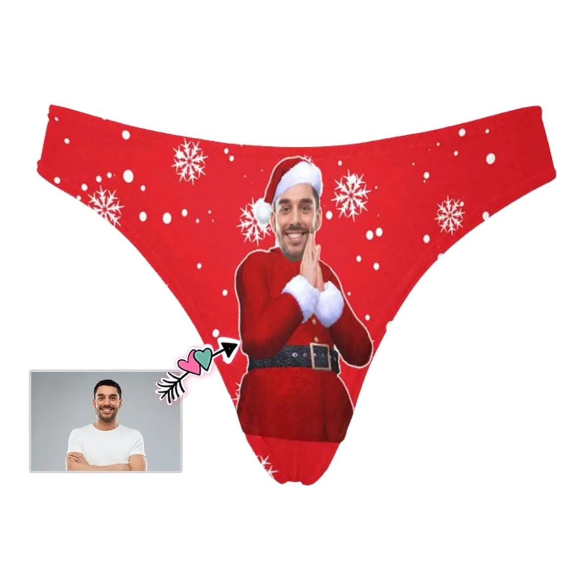 Custom Face Underwear Personalized Make Wish Lingerie Women's Classic Thongs Gift for Girlfriend or Wife