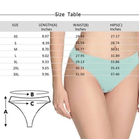 Custom Face Underwear Personalized Make Wish Lingerie Women's Classic Thongs Gift for Girlfriend or Wife