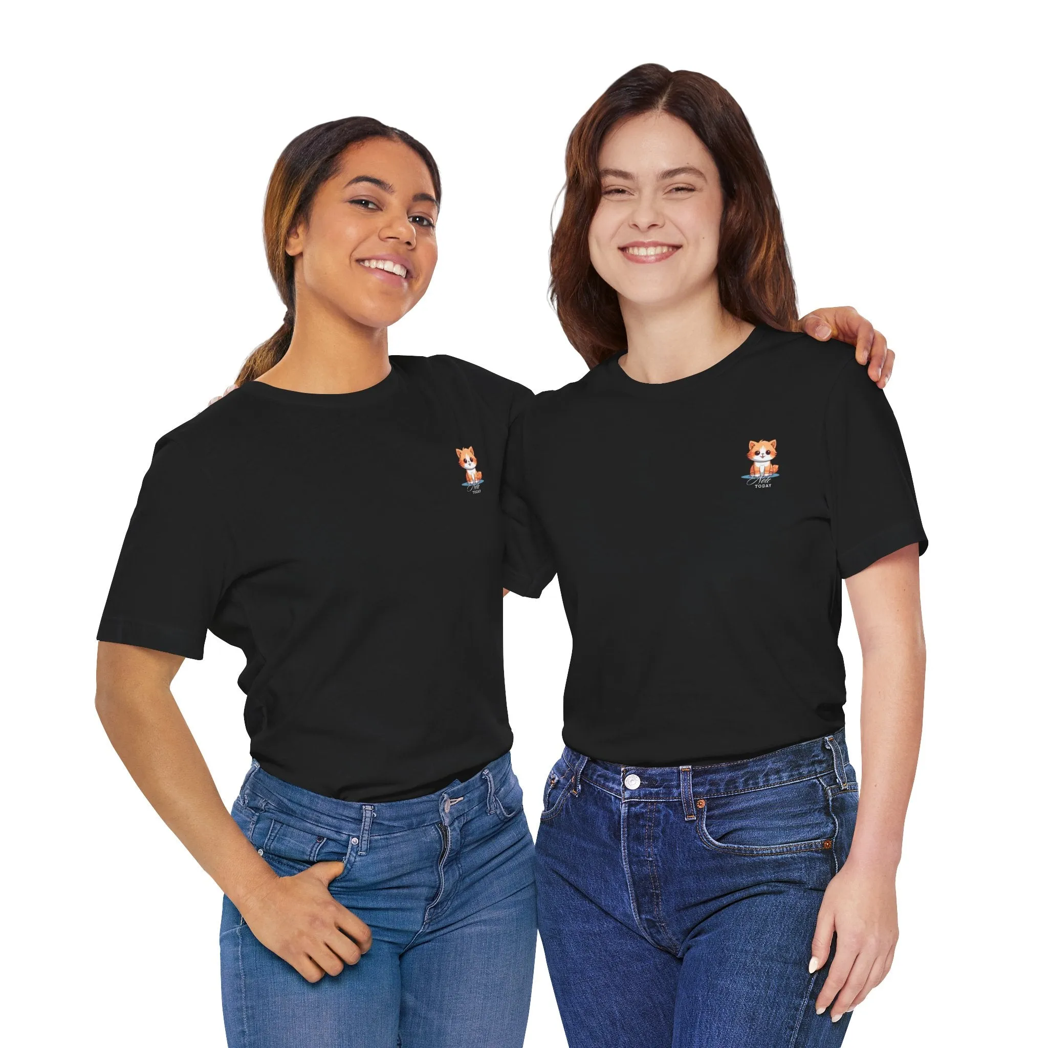 Cute Cat Graphic Unisex Jersey Short Sleeve Tee - Note Today