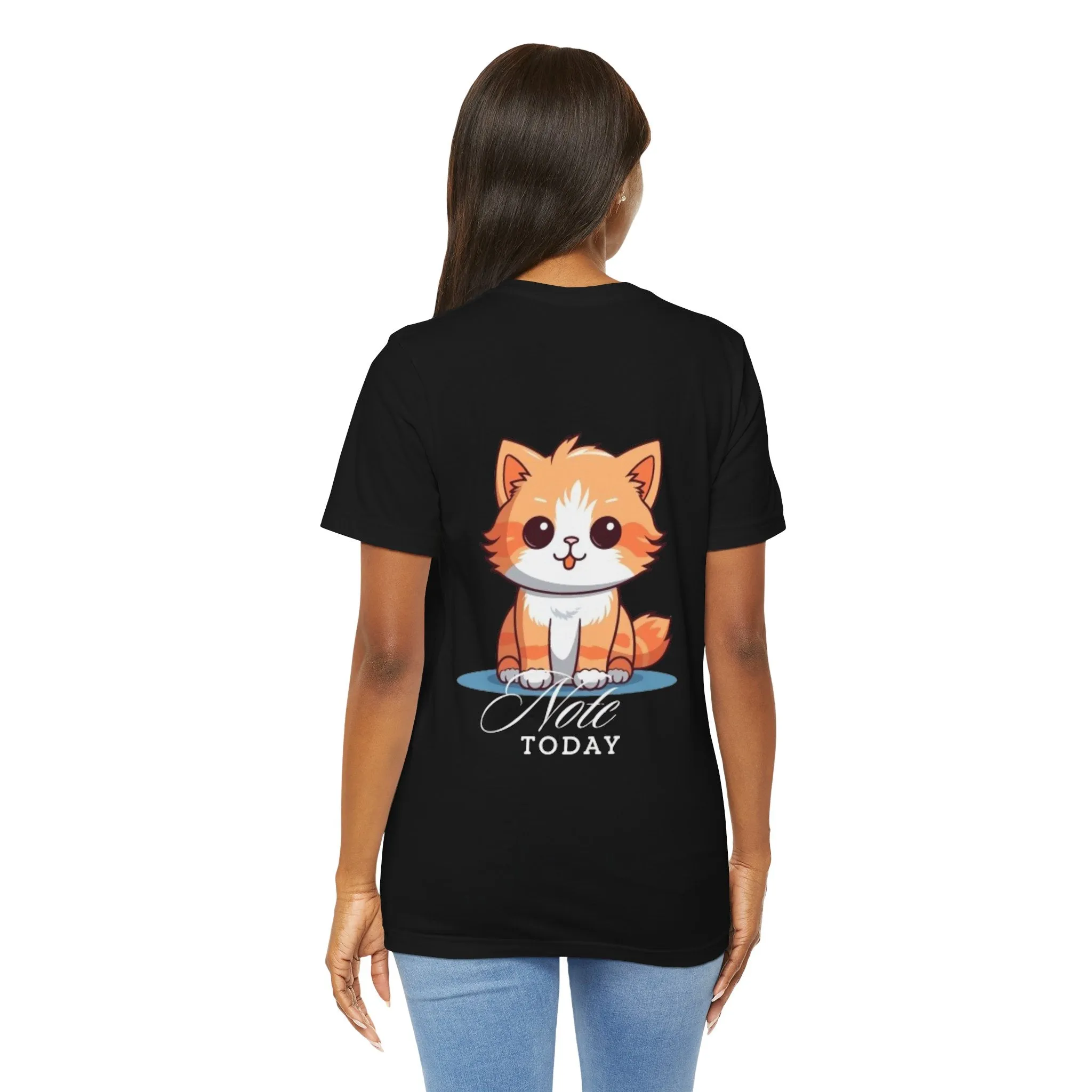 Cute Cat Graphic Unisex Jersey Short Sleeve Tee - Note Today
