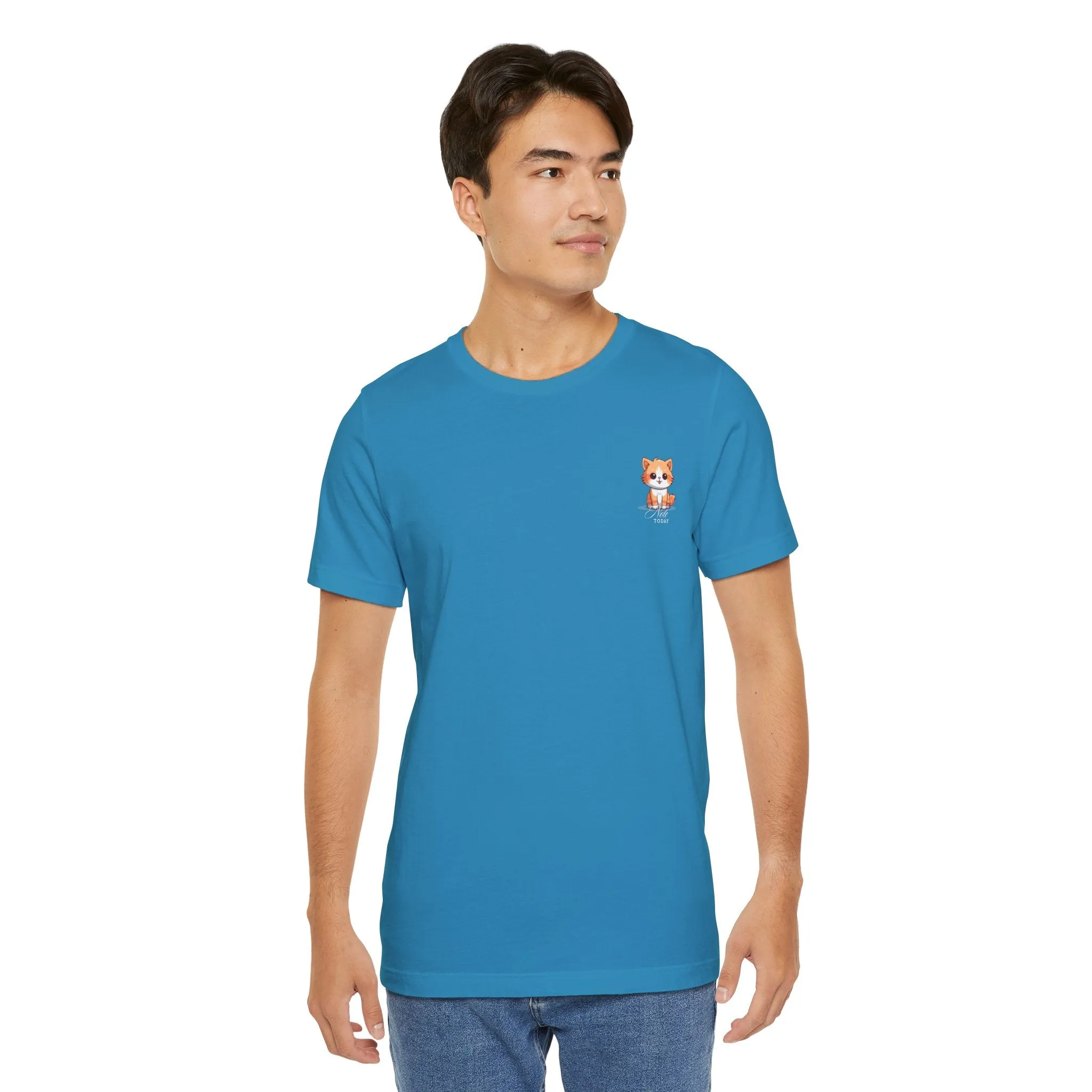 Cute Cat Graphic Unisex Jersey Short Sleeve Tee - Note Today