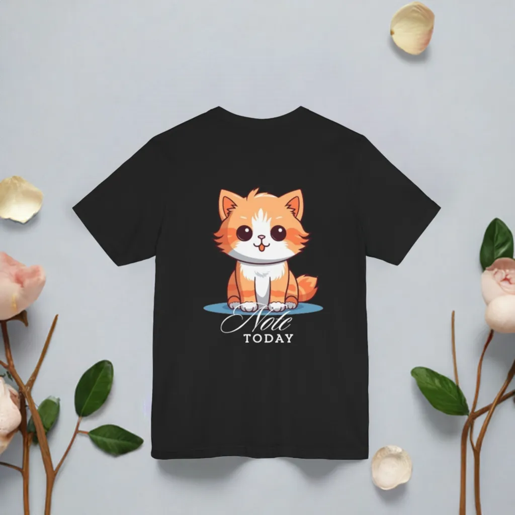 Cute Cat Graphic Unisex Jersey Short Sleeve Tee - Note Today