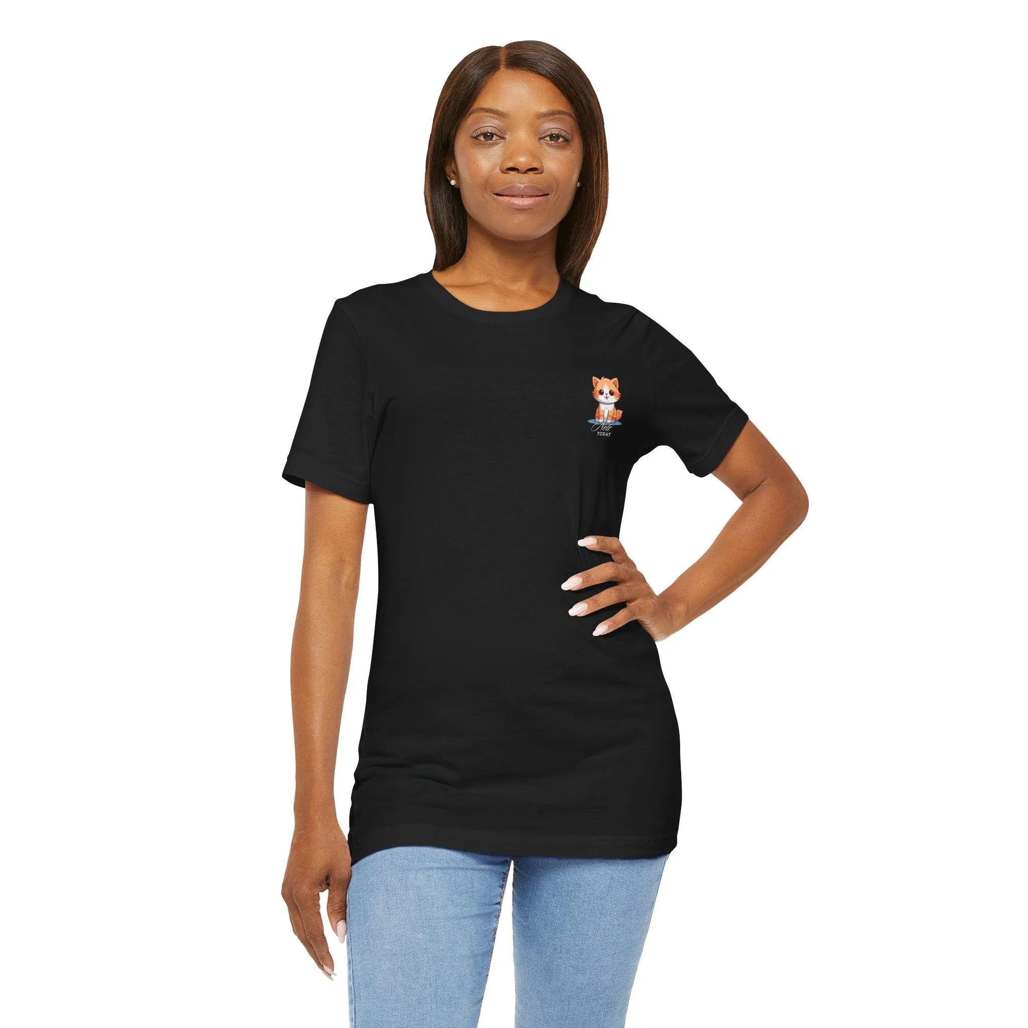 Cute Cat Graphic Unisex Jersey Short Sleeve Tee - Note Today