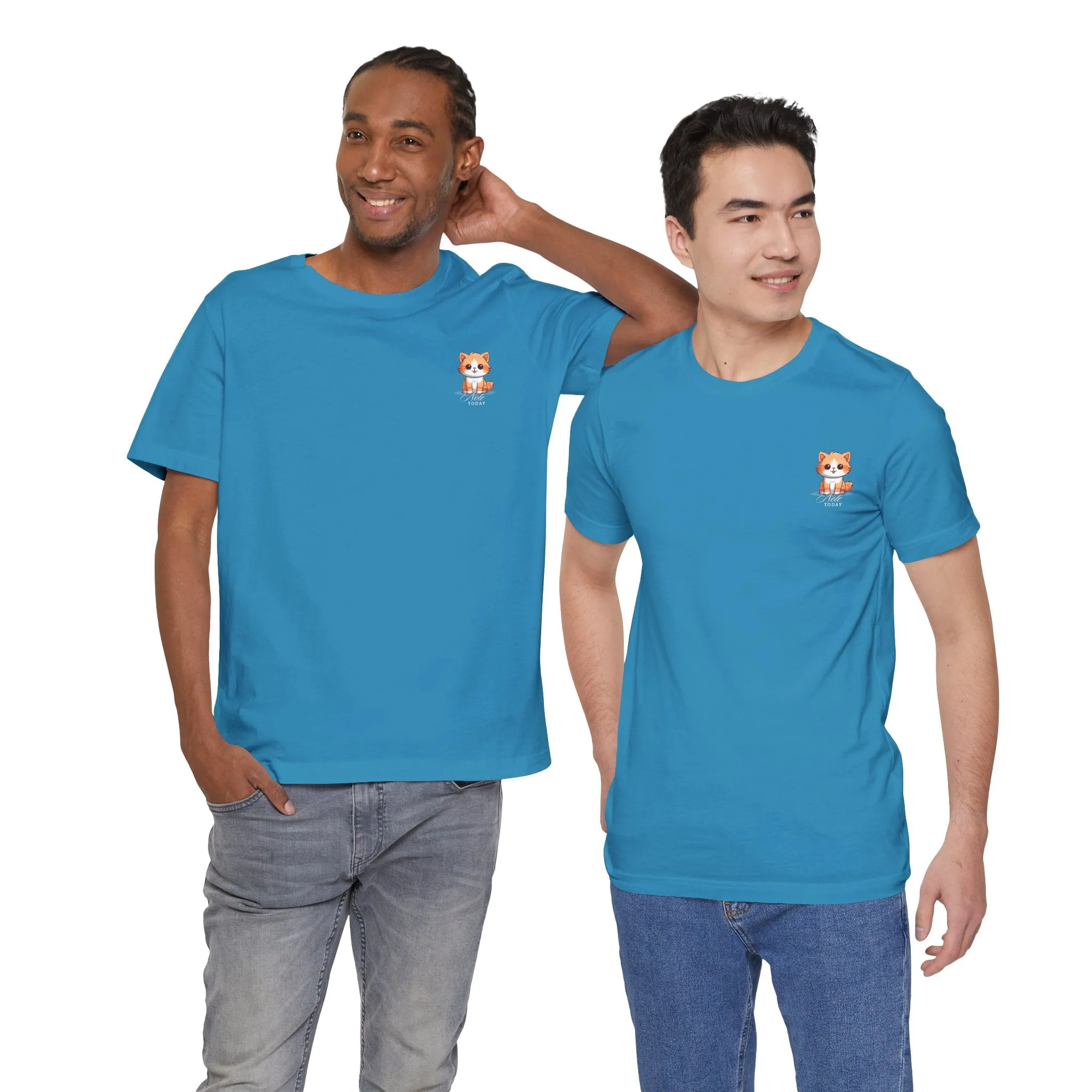 Cute Cat Graphic Unisex Jersey Short Sleeve Tee - Note Today