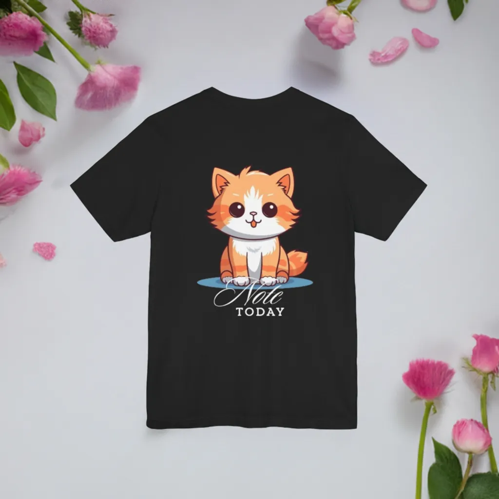 Cute Cat Graphic Unisex Jersey Short Sleeve Tee - Note Today