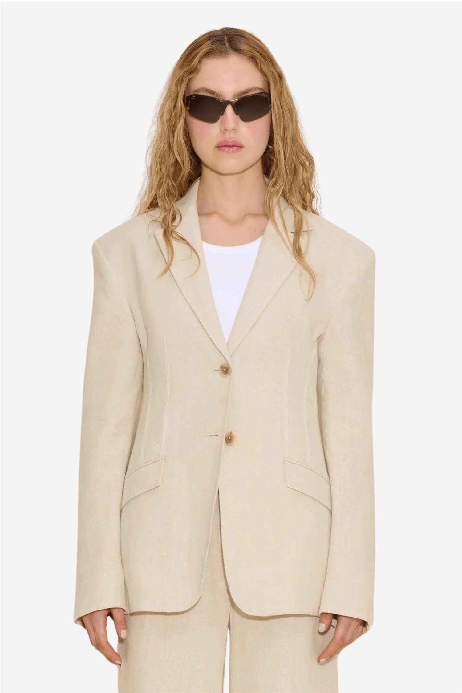 Cygnet Linen Blazer Ecru