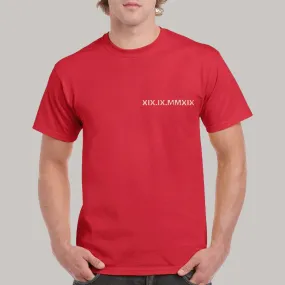 Date Printed T-Shirt front custom