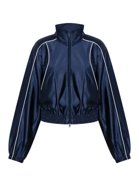 Deconstructed Track Jacket (Navy Grey)