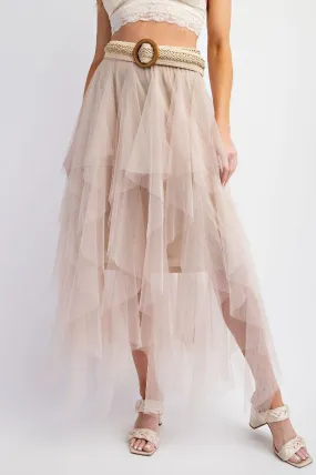Easel Mesh Maxi Skirt