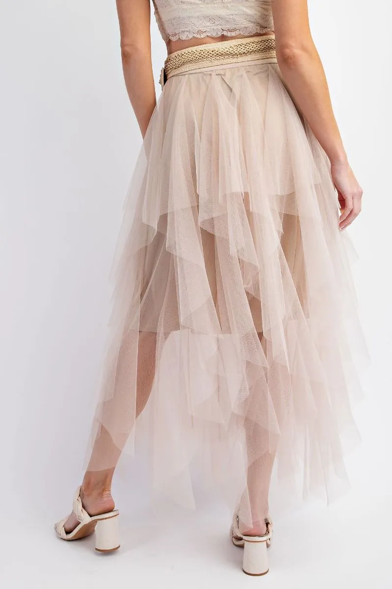 Easel Mesh Maxi Skirt