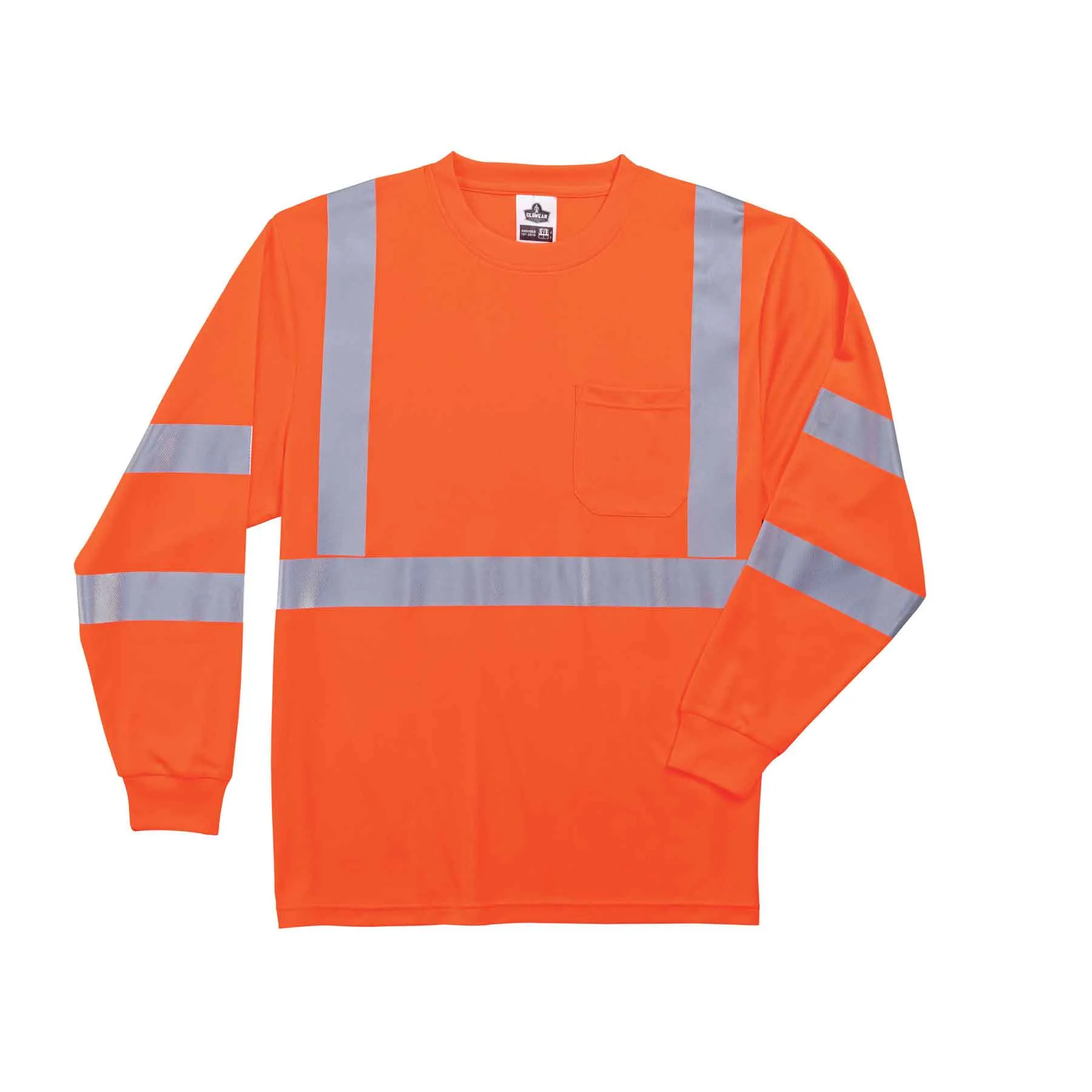 Ergodyne 21716 GloWear 8391 Type R Class 3 Long Sleeve T-Shirt, 2XL, HV Orange