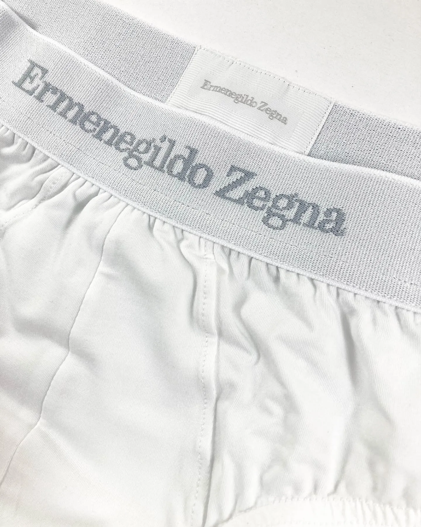 Ermenegildo Zegna Underwear White Stretch Cotton Midi Brief M - SALE