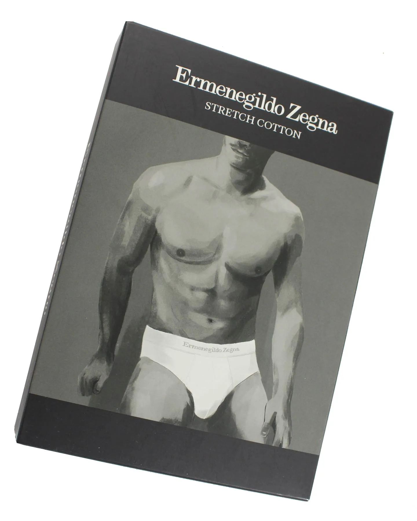 Ermenegildo Zegna Underwear White Stretch Cotton Midi Brief M - SALE
