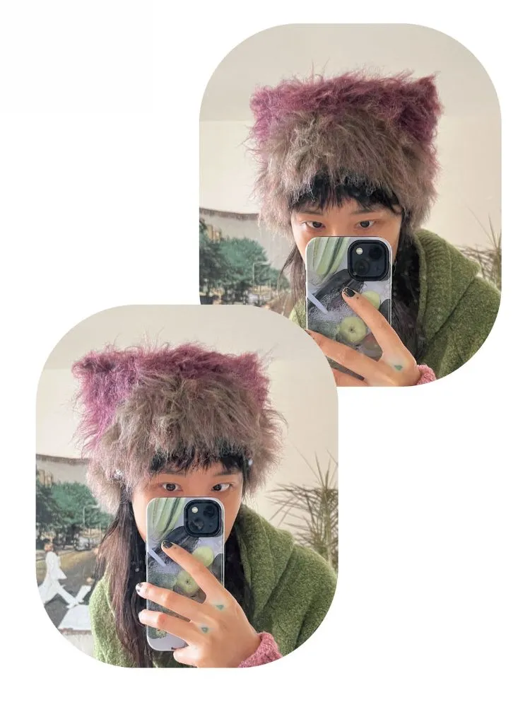 F4NFAN Handmade Cat Ear Beanie