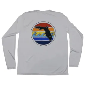 FLORIDA SUNSET SOLAR PERFORMANCE SHIRT - WHITE