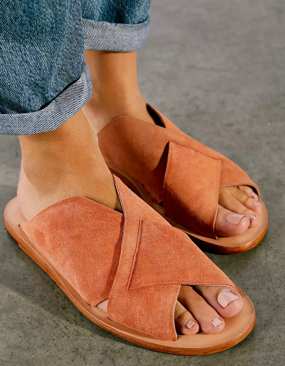 FREE PEOPLE Slip On EMILIA Suede Sandals