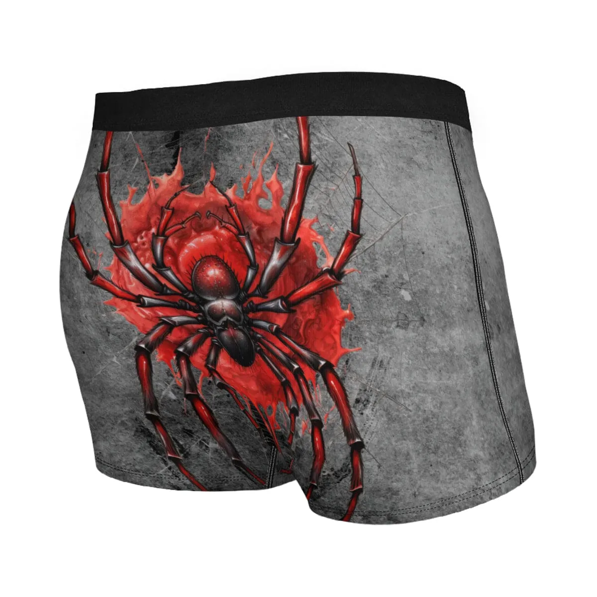 Gothic Black Red Spiderweb Men's Underwear