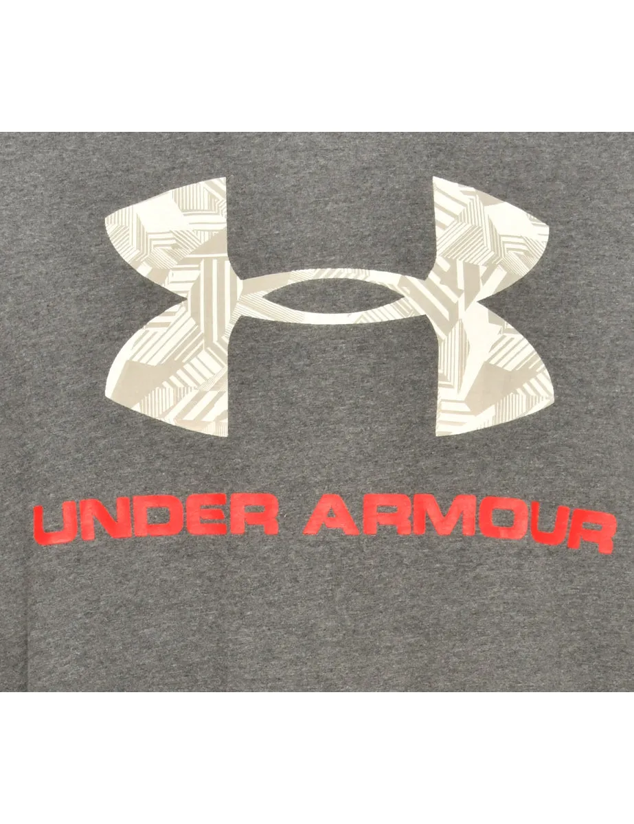 Grey Under Armour Printed T-shirt - L