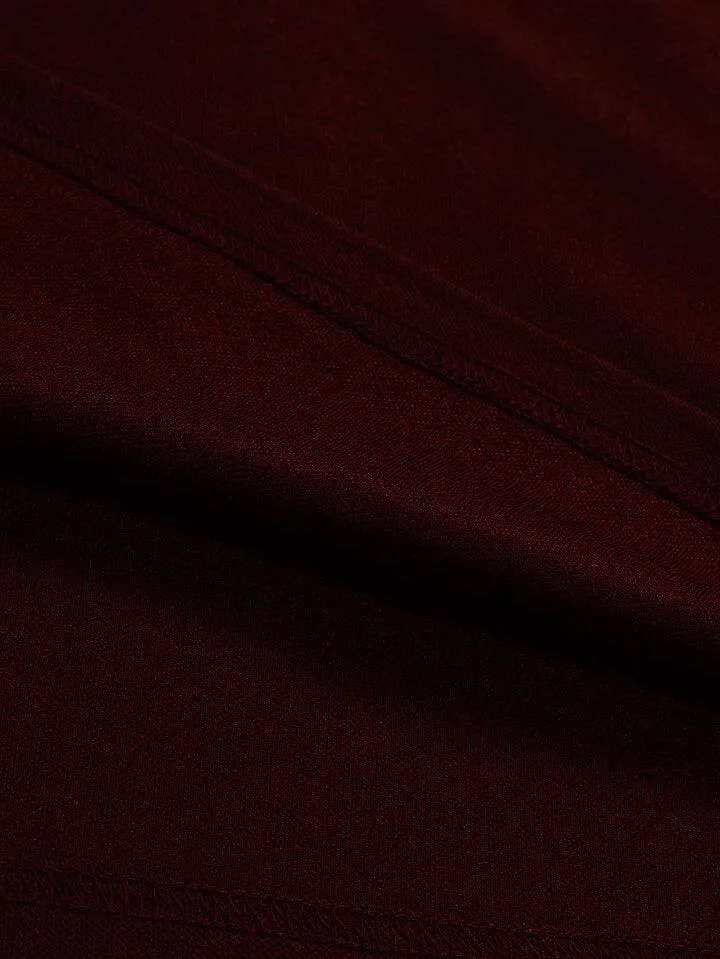 Half Zipper Hoomie Polo Shirt Brooklyn In Maroon