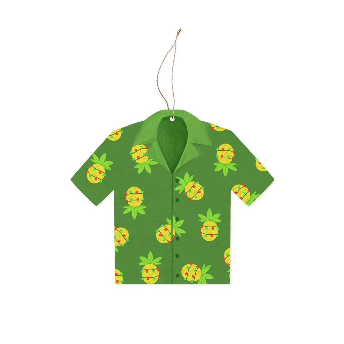 Hawaiian Shirt Green Pineapple Ornament