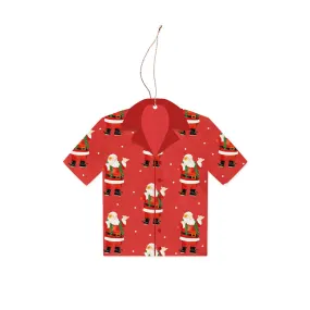 Hawaiian Shirt Red Santa Ornament