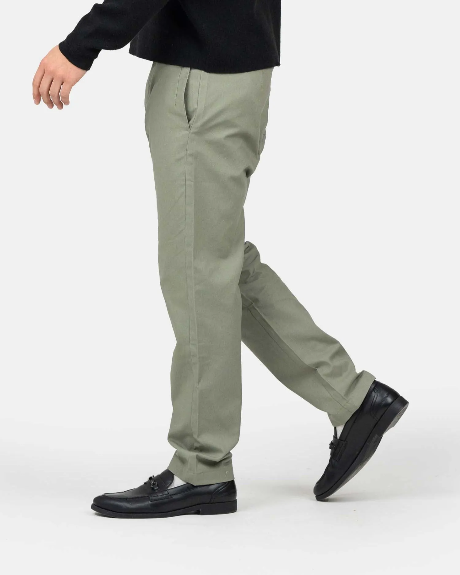Heavyweight Linen Pants Army