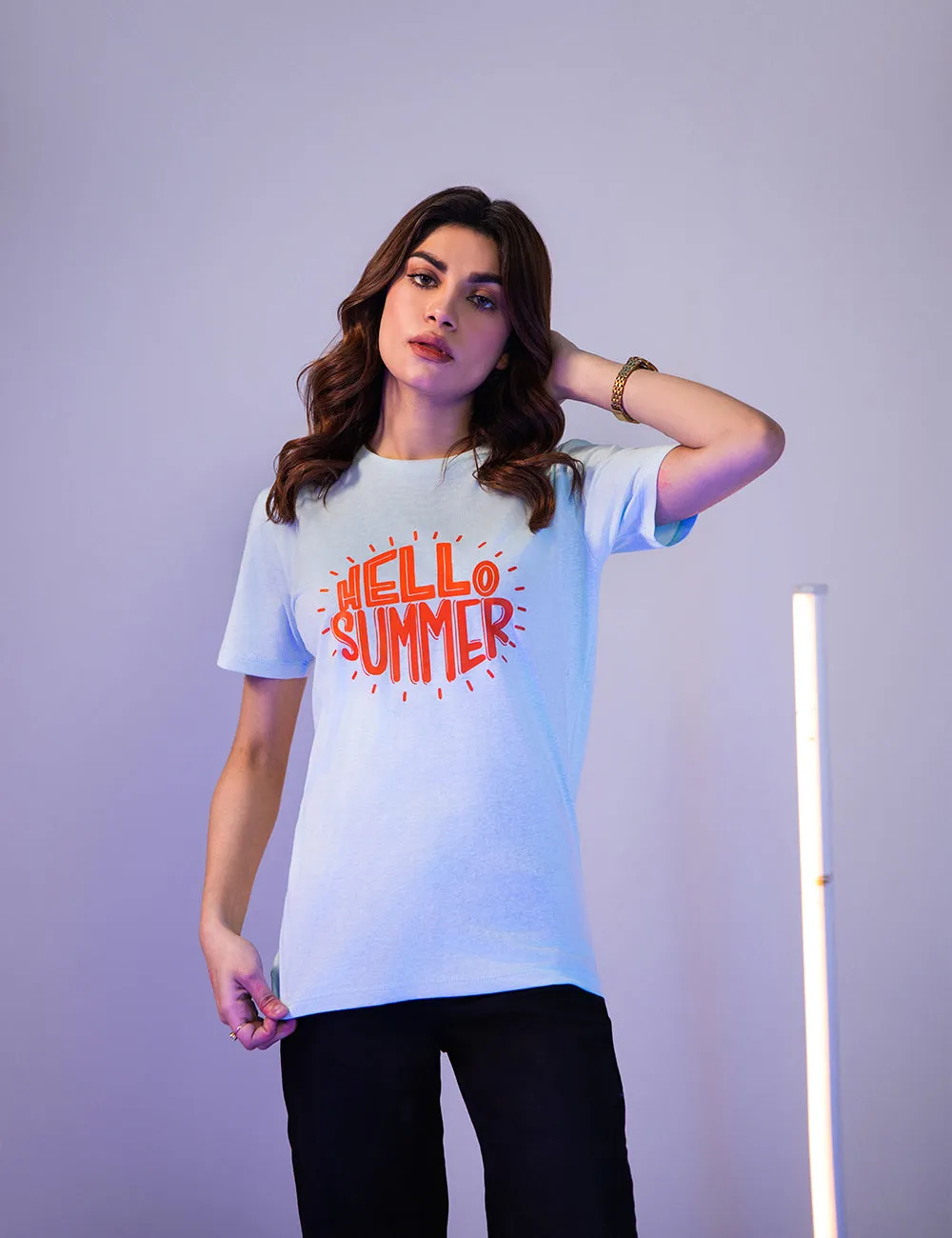 Hello Summer Graphic Women T-Shirt