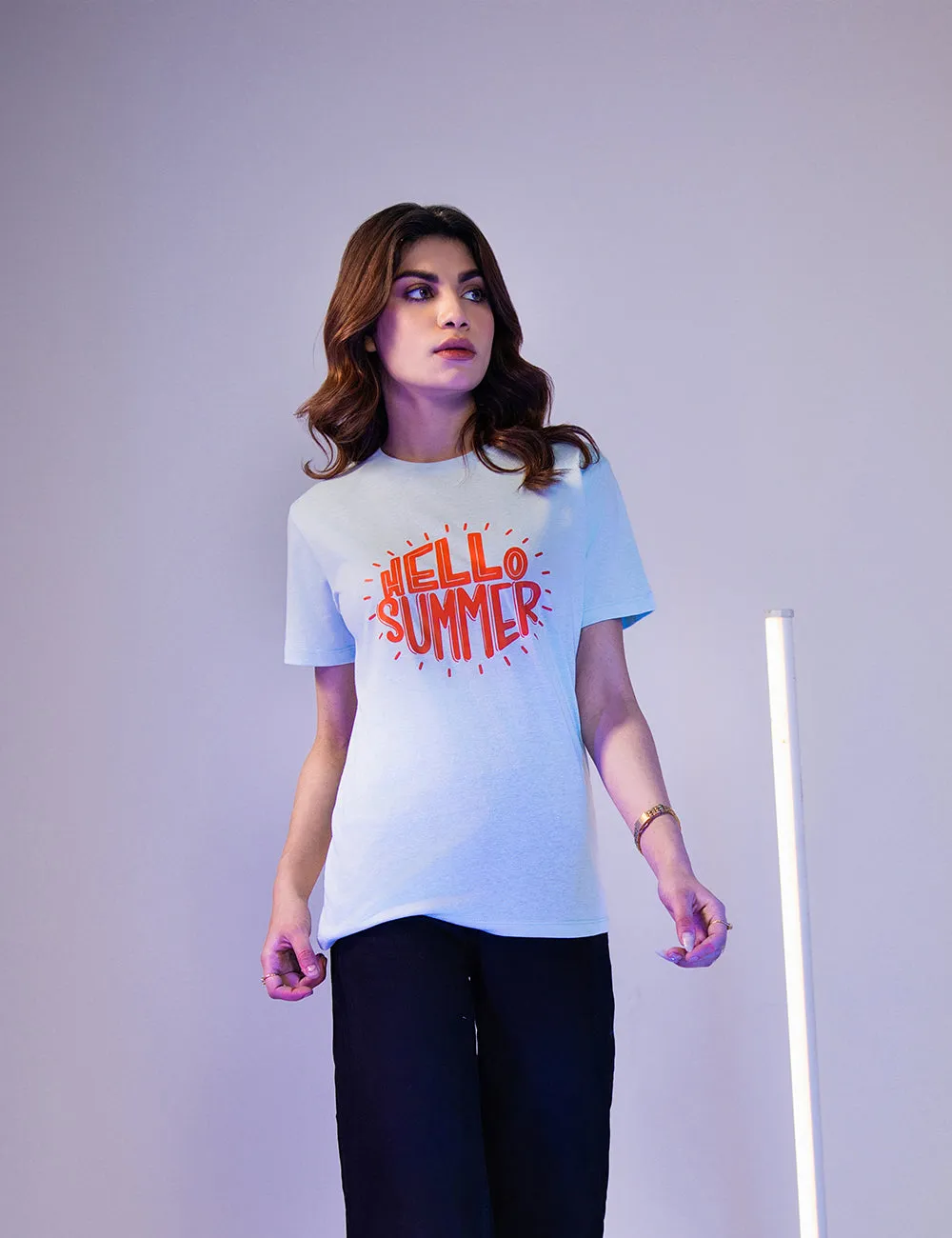 Hello Summer Graphic Women T-Shirt
