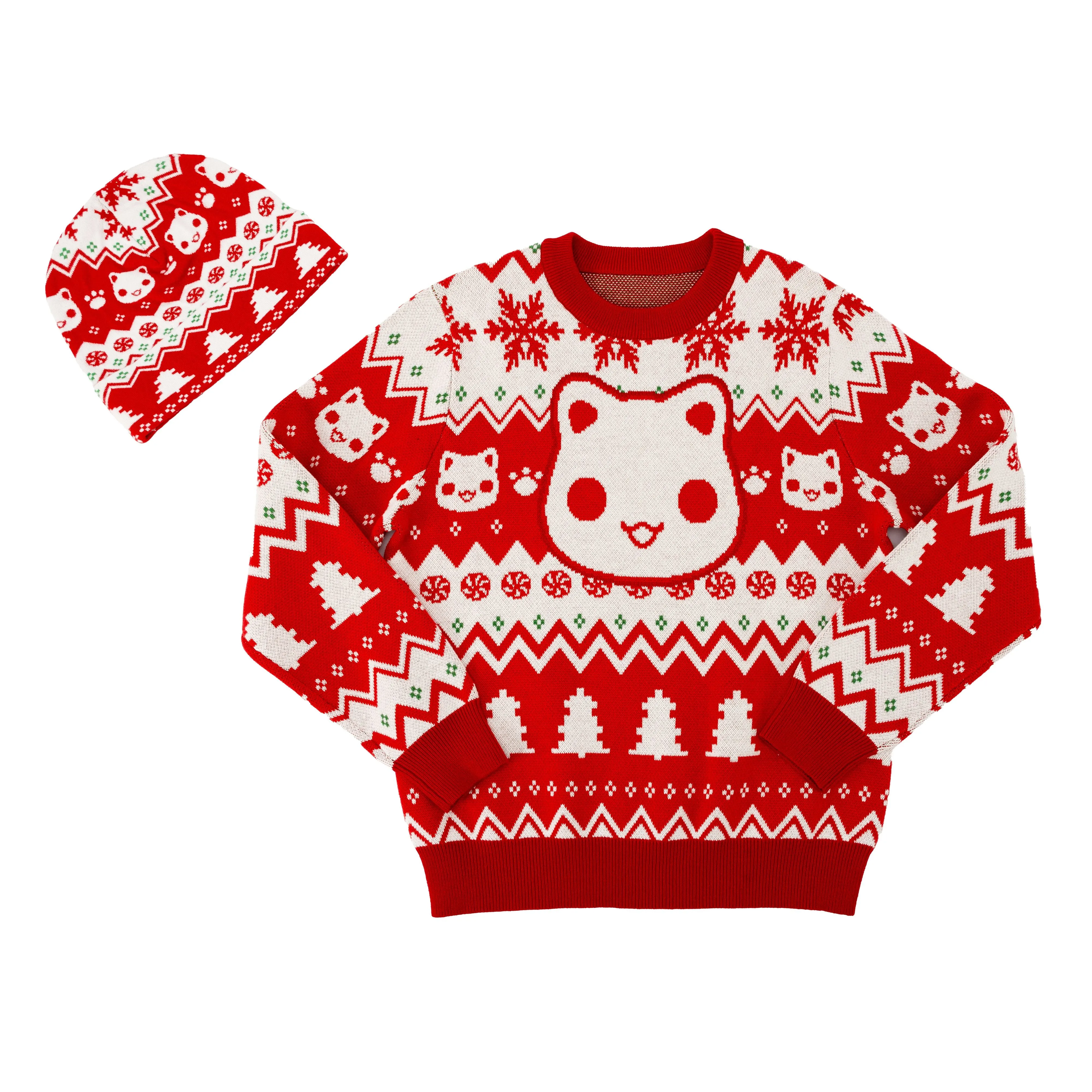 Holiday Sweater & Beanie Set