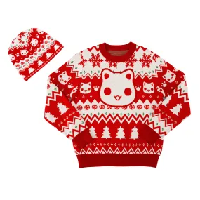 Holiday Sweater & Beanie Set