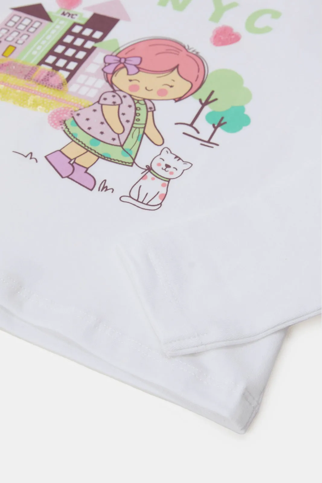 Infant Girls City Girl Print T-Shirt