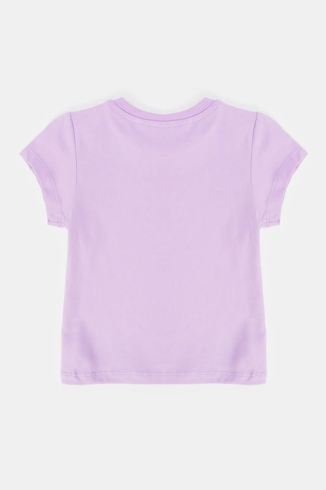 Infant Girls Lilac Bunny Print T-Shirt
