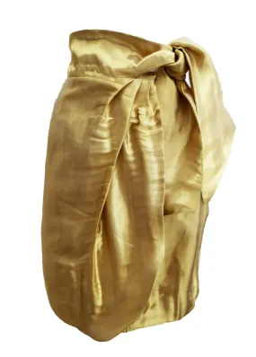 Issa Liquid Gold Organza Wrap Skirt, UK8