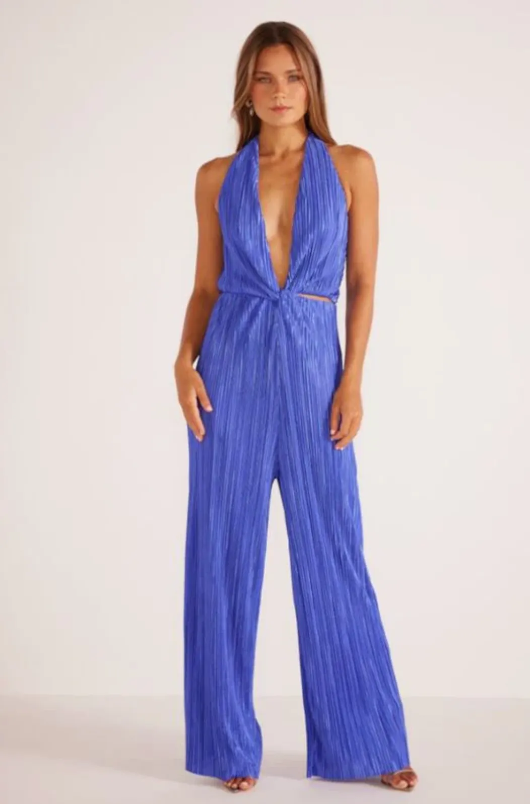 Izzy Halter Jumpsuit - Cobalt