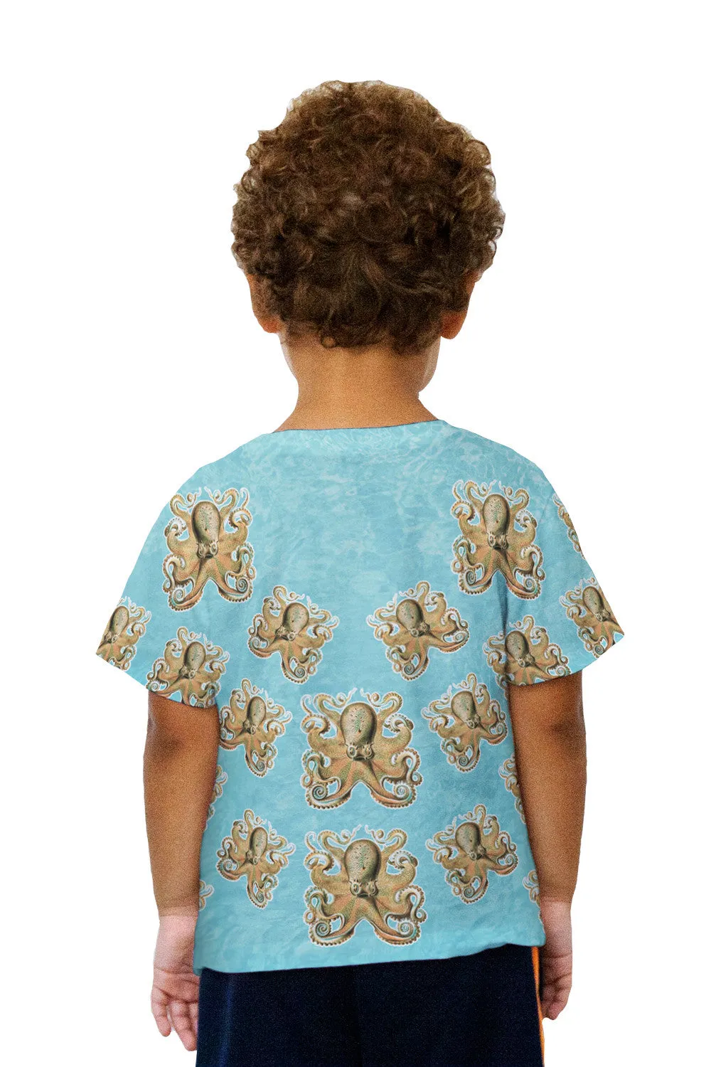 Kids Cheerful Orange Octopus