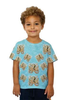 Kids Cheerful Orange Octopus