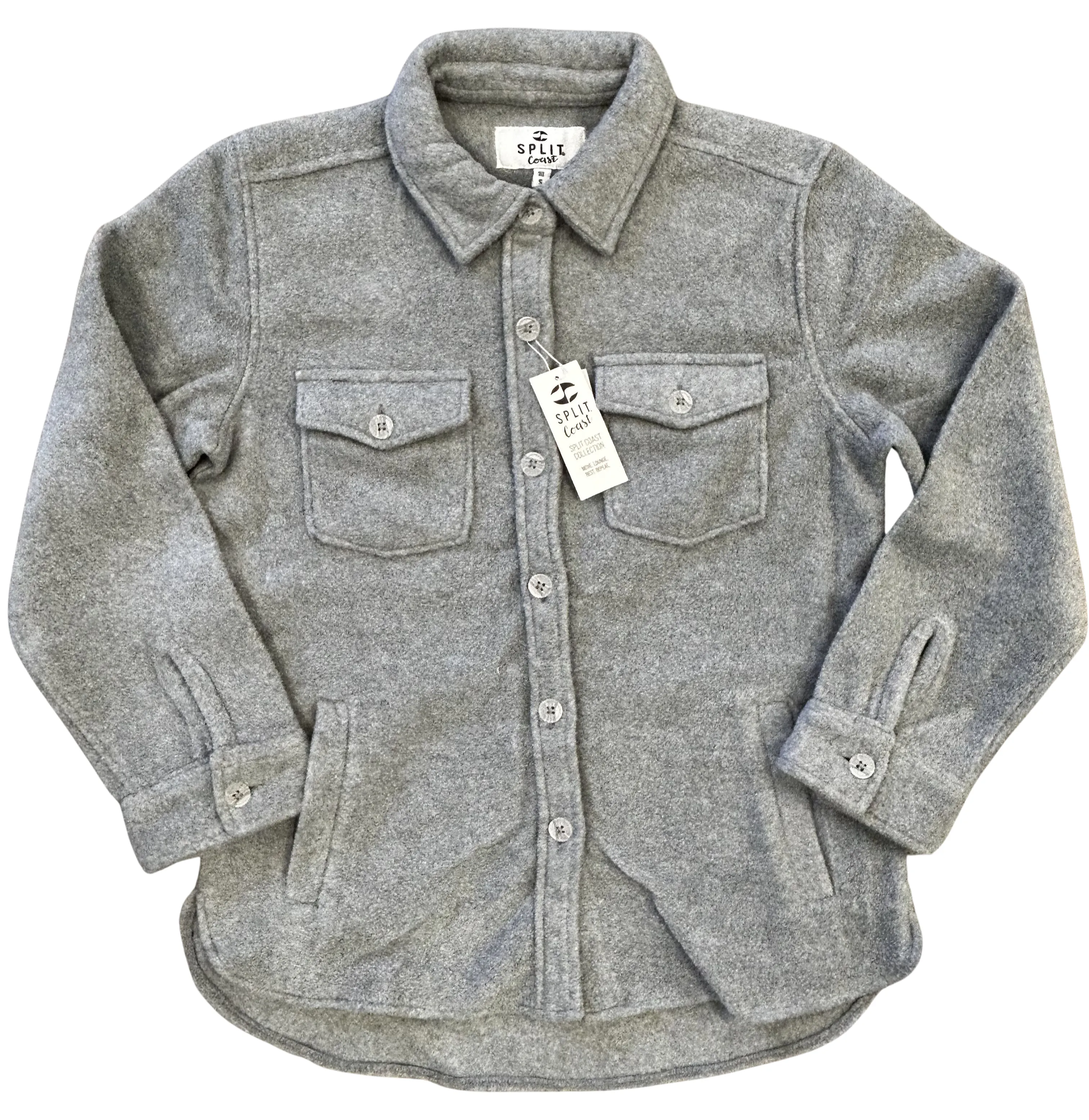 Ladies Cut Micro Fleece Shacket Coat With Pockets - In 3 Colors