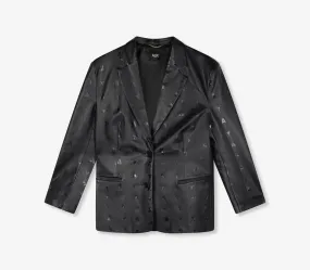 Leather Oversized Blazer - Zwart