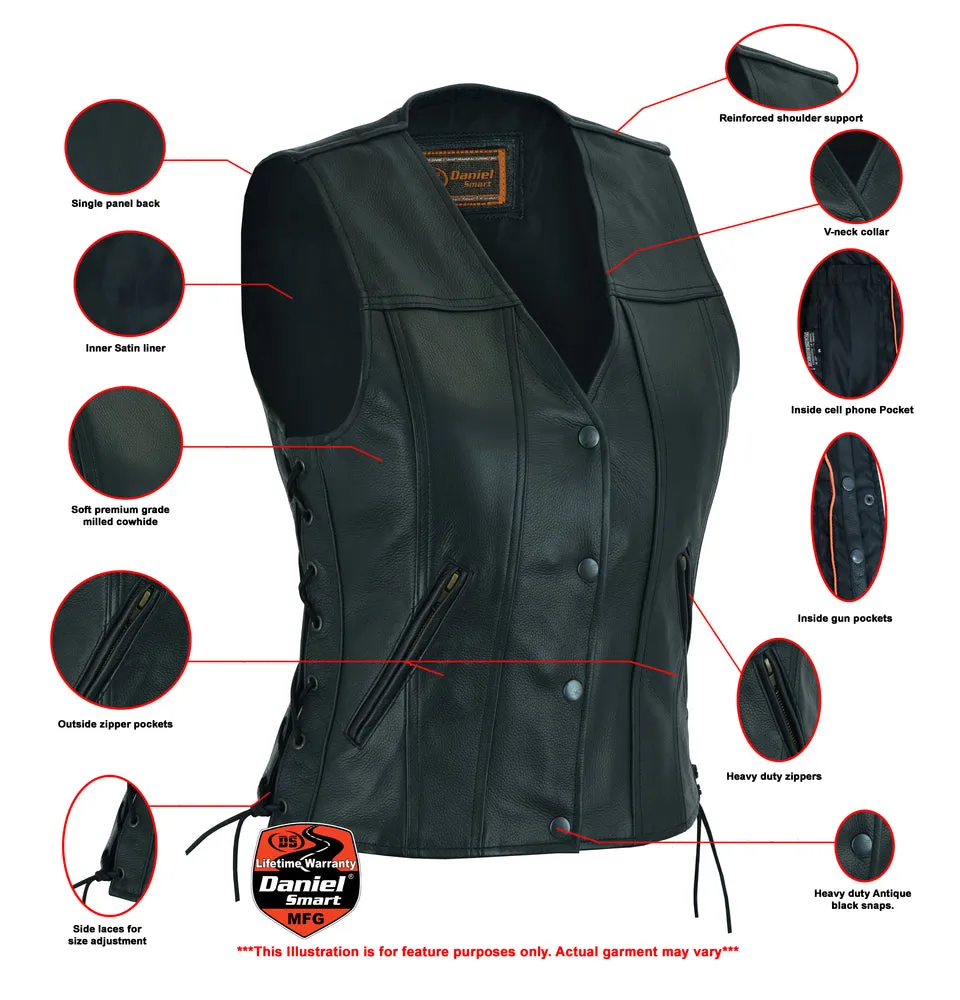Leather Women's Soft Premium Leather Vest