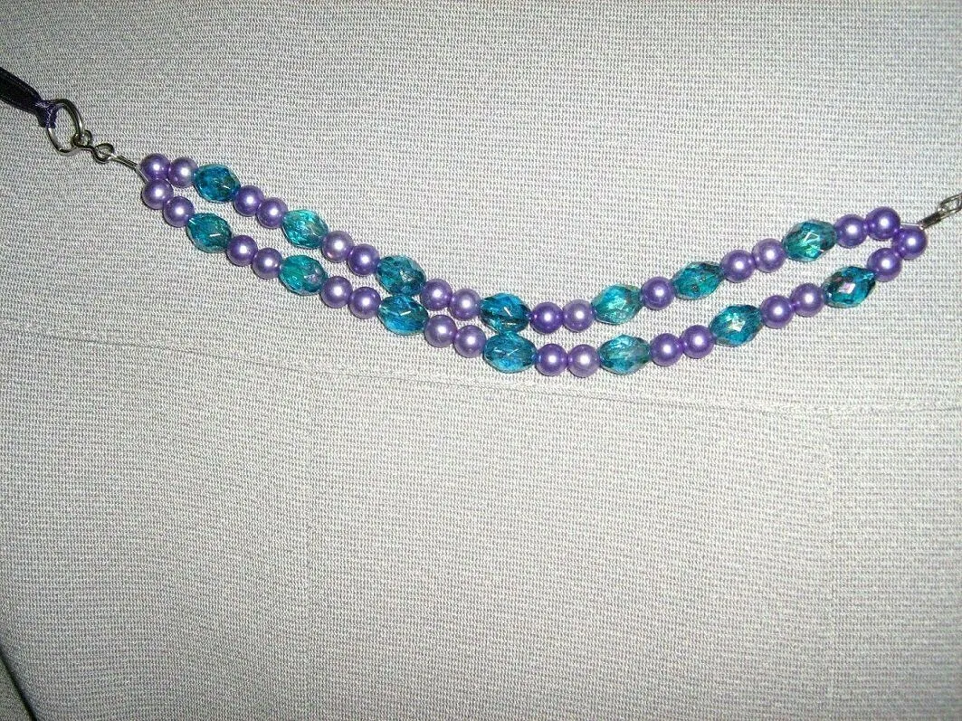 Light Purple A-Line With Ribbon & Bead Tie Belt Skirt
