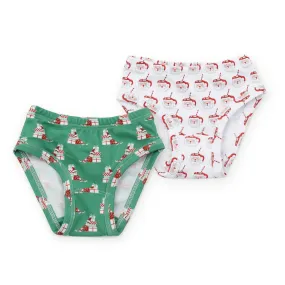 Lila   Hayes Girls Underwear Set - Hot Cocoa Santa/Santa’s Helper