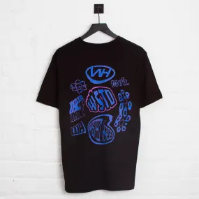 Liquid Logo Back Print - Tshirt - Black