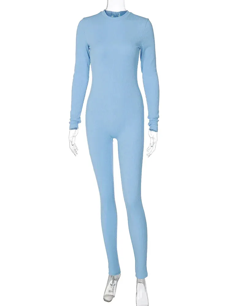Long Sleeve Bodycon Jumpsuits Overalls