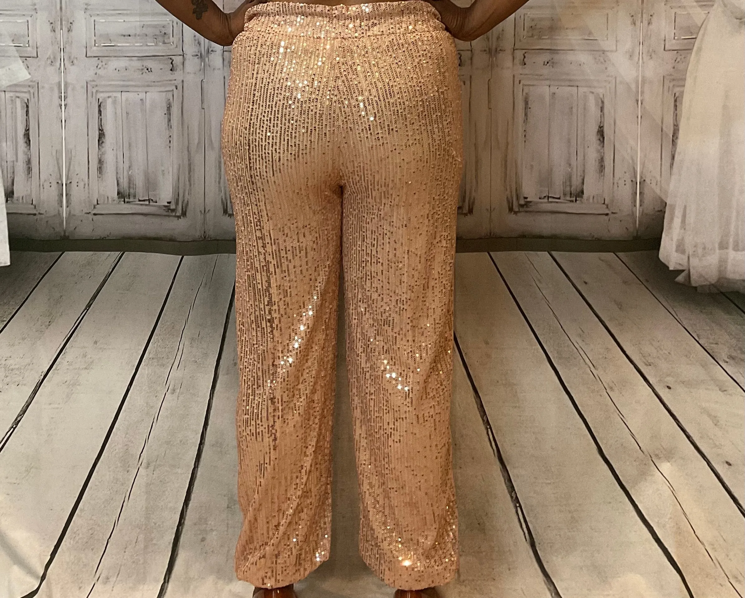 Mauve Sequined Joggers