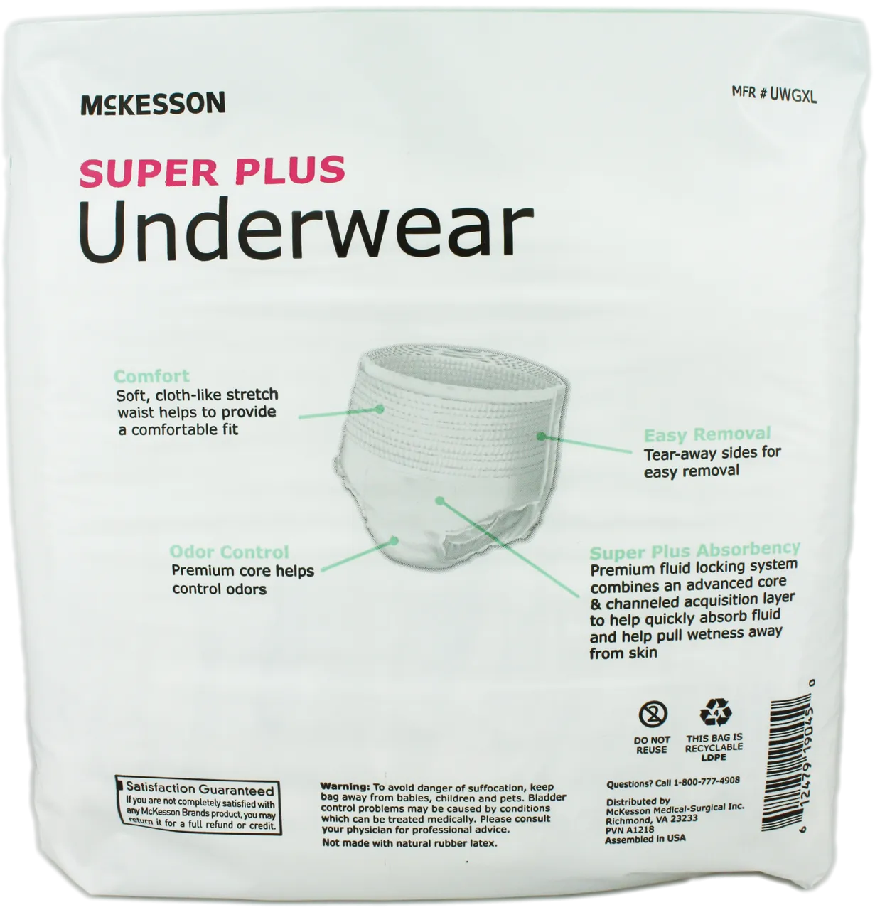McKesson Super Plus Underwear